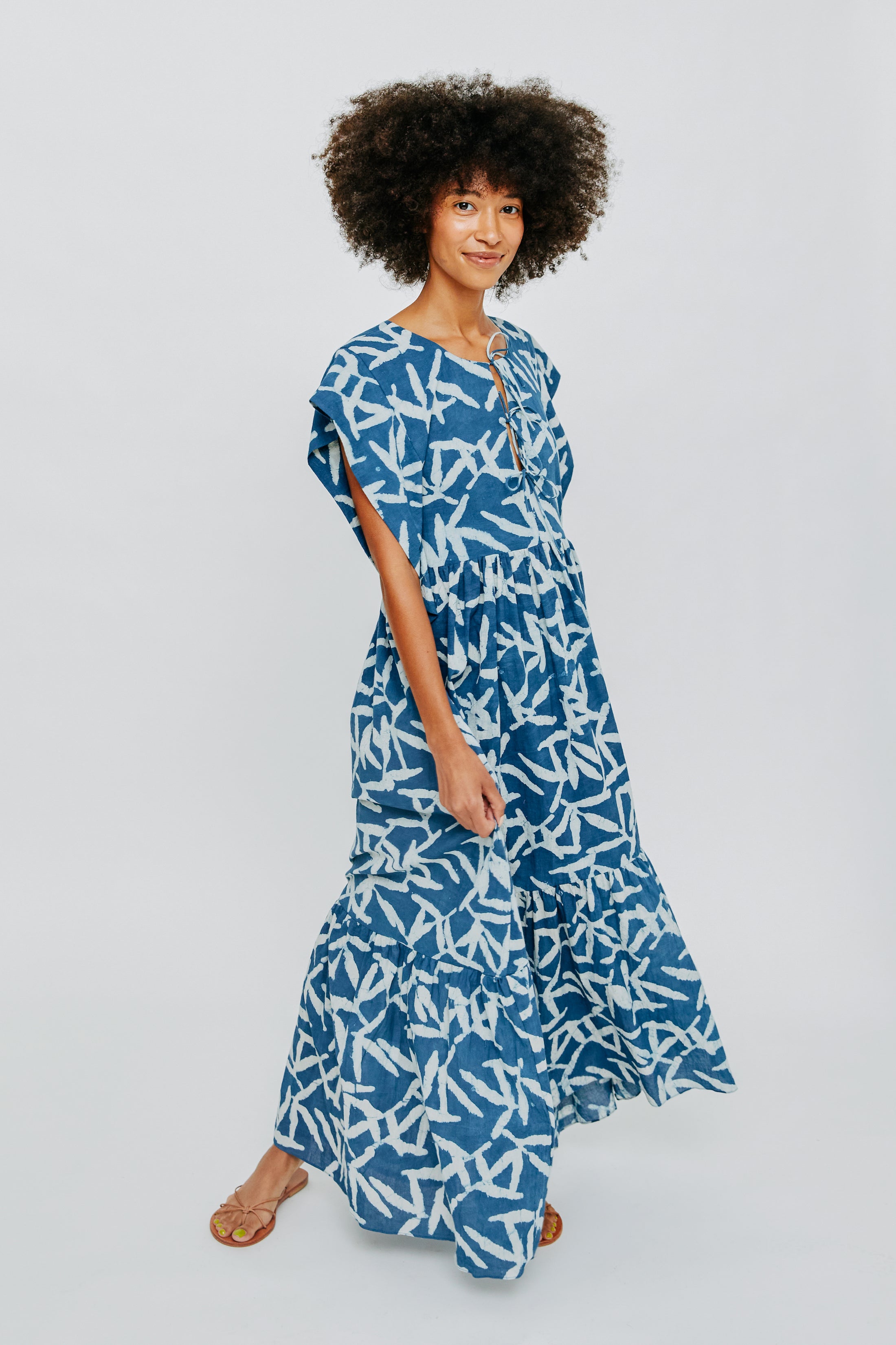 indigo caftan coverup dress – MIRTH